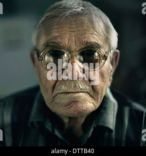 Close up of young man's face Banque D'Images