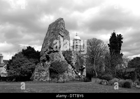 Les ruines de château, Bridgnorth Bridgnorth town, comté de Shropshire, Angleterre Banque D'Images