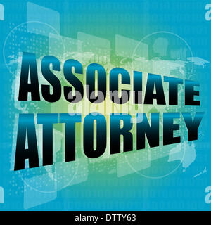 Procureur adjoint mots sur écran digital Banque D'Images