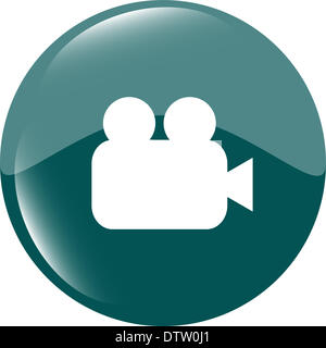 L'icône de caméra vidéo bouton web app Banque D'Images