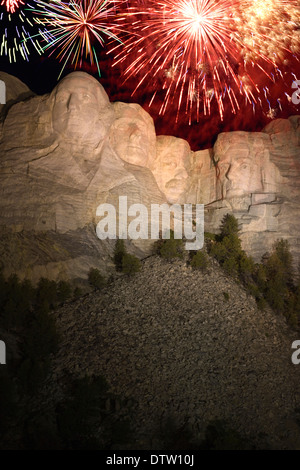 MOUNT RUSHMORE NATIONAL MONUMENT (©Gutzon Borglum & LINCOLN 1941) BLACK HILLS DU DAKOTA DU SUD, USA Banque D'Images