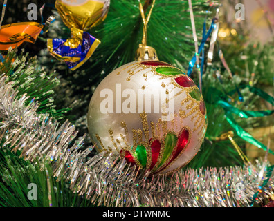 Bal de Noël d'argent Banque D'Images