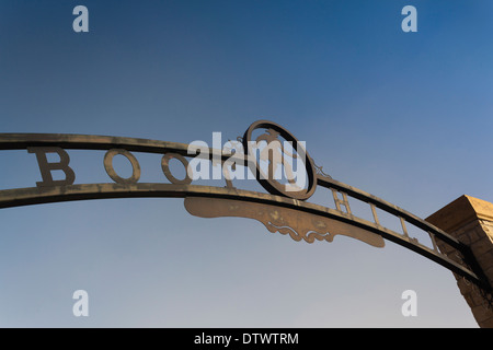 USA, Kansas, Dodge City, Boot Hill Museum, sign Banque D'Images