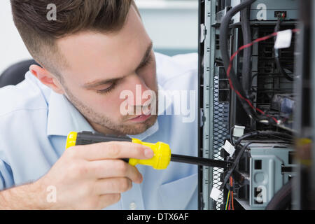 Computer Engineer sur cpu Banque D'Images