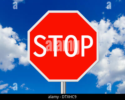 Signe de la circulation s'arrêter Banque D'Images