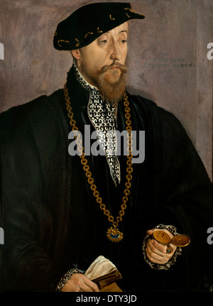 Portrait de Pankrazberg von Freyberg à Hohenaschau (1508-1565) 1545 Hans Mielich 1516 - 1573 Allemand Allemagne Banque D'Images