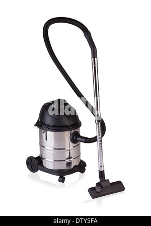 Acier inoxydable aspirateur isolated on white Banque D'Images