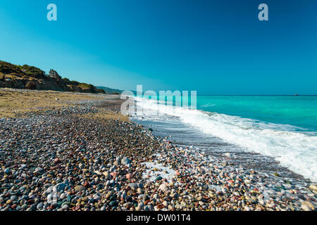 Mer plage déserte Banque D'Images