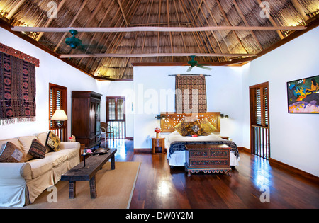 Une chambre à Turtle Inn, Belize Banque D'Images