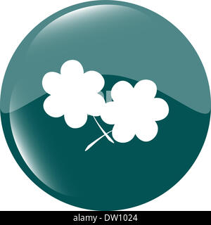 Web App fleur bouton icône brillant Banque D'Images