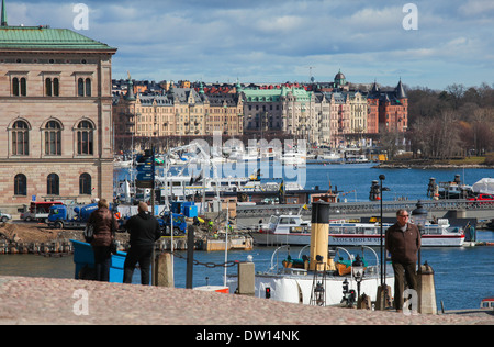 STOCKHOLM, Suède - 18 avril : vue aérienne sur le centre de Stockholm, Suède, le 18 avril 2010. Banque D'Images