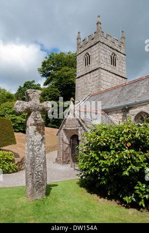 L'église de St.Hydroc à côté de Lanhydrock house près de Bude, Cornwall, UK Banque D'Images