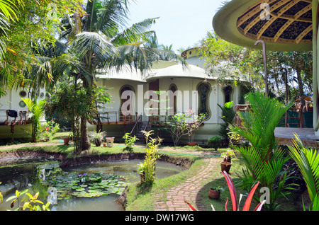 Jardin d'Eden, une station touristique de Varkala, Kerala, Inde Banque D'Images