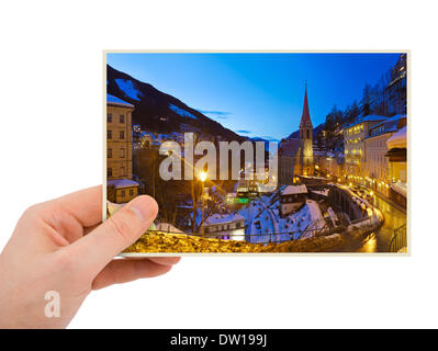 Bad Gastein Autriche photographie dans la main Banque D'Images