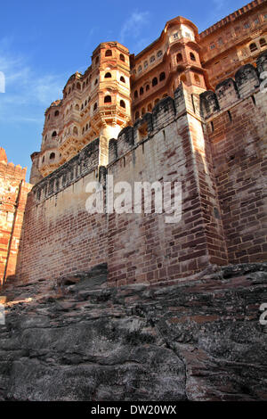 Mehrangarh fort à Jodhpur Inde Banque D'Images