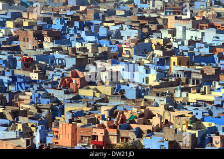 Jodhpur la ville bleue en Inde Banque D'Images