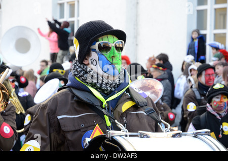 Défilé des orchestres au carnaval allemand Fastnacht Banque D'Images