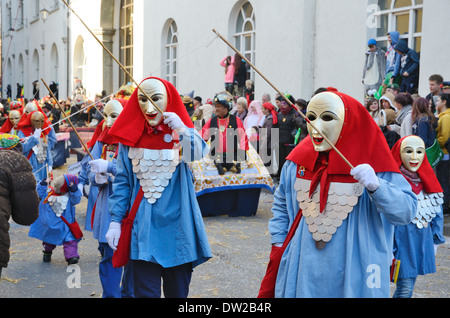 Procession de la rue au carnaval allemand Fastnacht Banque D'Images