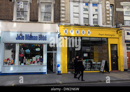 United Kingdom London Royal Borough de Kensington et Chelsea 103 Westbourne Grove byron hamburgers correcte shop Banque D'Images