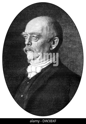 Otto Eduard Leopold von Bismarck-Schoenhausen, Prince de Bismarck, 1815-1898, Premier Ministre de Prusse et premier chancelier de Banque D'Images