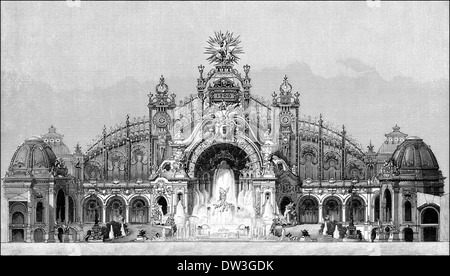 Palais de l'électricité, l'Exposition Universelle, 1900, Paris, France Banque D'Images