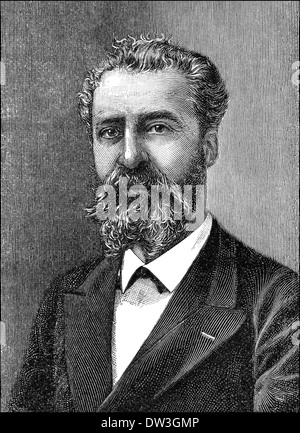 Ferdinand Frédéric Henri Moissan, 1852 - 1907, un chimiste français, prix Nobel de chimie, Banque D'Images