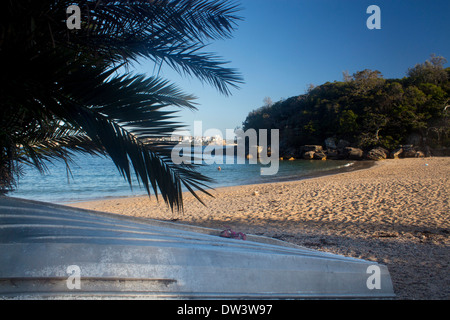 Shelly Beach boat en premier plan Manly Sydney NSW Australie Nouvelle Galles du Sud Banque D'Images