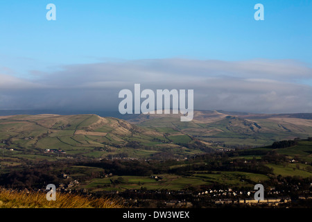 Katy Roy Churn Chinley Carrière Edge Kinder Scout et chef de bord Sud Taxal Angleterre Derbyshire Peak District Banque D'Images