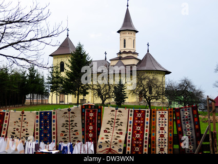 Eglise en Bucovine, Roumanie Banque D'Images