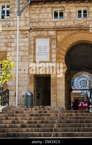 Campus de l'Université américaine de Beyrouth situé sur la mer Méditerranée, à Beyrouth, au Liban. Banque D'Images