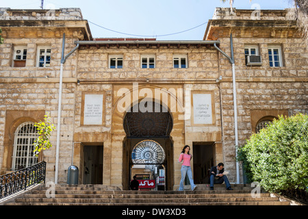 Campus de l'Université américaine de Beyrouth situé sur la mer Méditerranée, à Beyrouth, au Liban. Banque D'Images