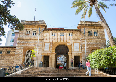 Campus de l'Université américaine de Beyrouth situé sur la mer Méditerranée, à Beyrouth, au Liban. Banque D'Images