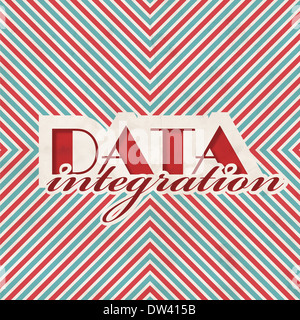 Concept d'intégration de données sur fond rayé. Banque D'Images
