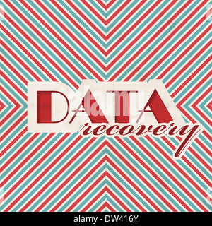 Concept de récupération de données sur fond rayé. Banque D'Images
