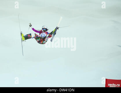 Sochi, Russie. Feb 8, 2014. Aiko Uemura (JPN) : Ski acrobatique Bosses femmes à 'final' ROSA KHUTOR Parc extrême pendant la SOTCHI Jeux Olympiques d'hiver de 2014 à Sotchi, Russie . © YUTAKA/AFLO SPORT/Alamy Live News Banque D'Images