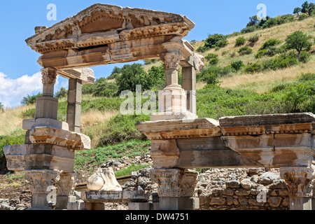 Fontaine de Trajan d'Éphèse Banque D'Images