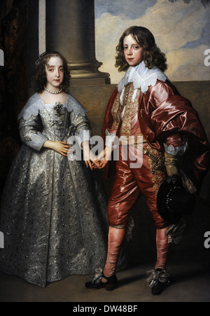 Anthony Van Dyck (1599-1641). Peintre flamand. Guillaume II, Prince d'Orange, et son épouse, Mary Stuart, 1641. Banque D'Images