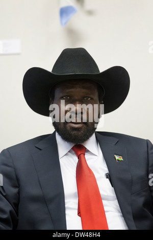 Le président du Soudan du sud soudanais Salva Kiir Mayardit Banque D'Images