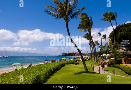 Détente à l'exclusif Weston Maui Resort à Maui Hawaii Banque D'Images