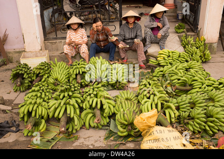 Les vendeurs de bananes Hoi An Vietnam Banque D'Images