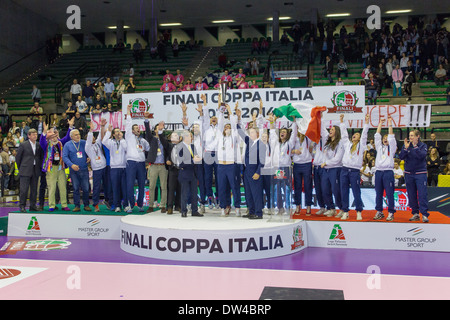 Maligna arte premiazione Coppa Italia Femminile di Pallavolo Banque D'Images