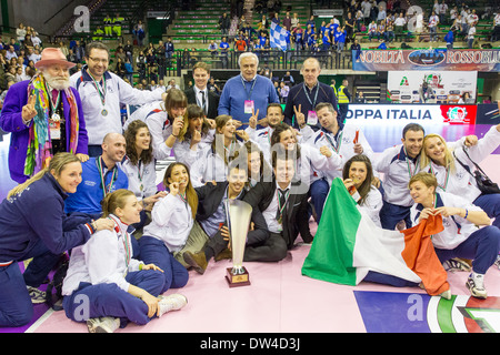 Maligna arte premiazione Coppa Italia Femminile di Pallavolo Banque D'Images