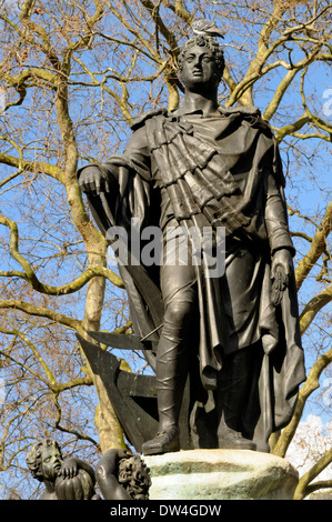 Londres, Angleterre, Royaume-Uni. Statue (1809 ; Sir Richard Westmacott) de Francis Russell (1765-1802 ; 5ème duc de Bedford, homme politique Whig) Banque D'Images