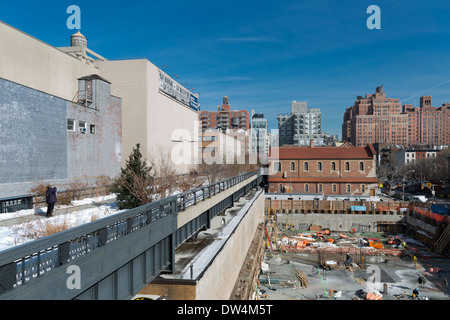 La ligne haute promenade urbaine à New York City Banque D'Images