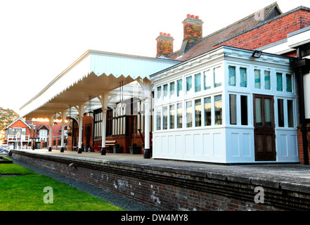 La gare la plus Wolferton plate-forme, Norfolk, Angleterre 19e siècle conservés d'affectation UK English Banque D'Images