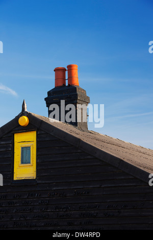 Perspective Cottage, Dungeness, Kent, Angleterre Banque D'Images