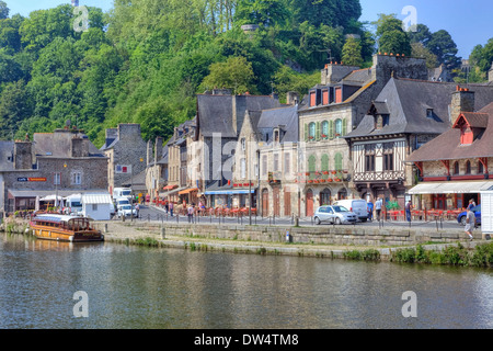 Vieux port de Dinan Banque D'Images