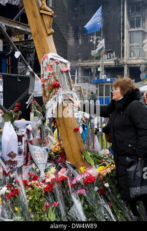 Kiev, Ukraine. Feb 27, 2014. Scènes dans Euromaiden camp de protestation à Kiev, Ukraine. Crédit : Jay/Shaw-Baker Alamy Live News Banque D'Images