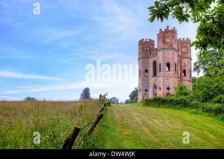 Powderham Castle Belvedere Tower Banque D'Images