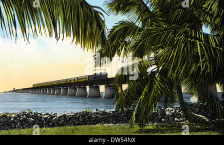 East Coast Railway train Moser canal sur le Key West l'extension de l'Overseas Railroad Banque D'Images